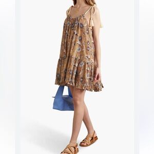 Ulla Johnson Trula Ruffled Printed Cotton-Blend Mini Dress